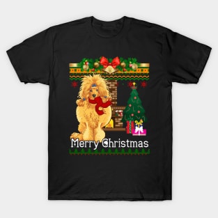 Ugly Christmas Sweater POODLES T-Shirt